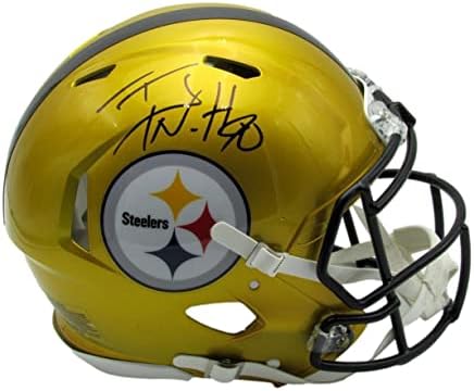 T. J. Watt İmzalı Tam Boy Flaş Otantik futbol kaskı Steelers JSA İmzalı NFL Kaskları