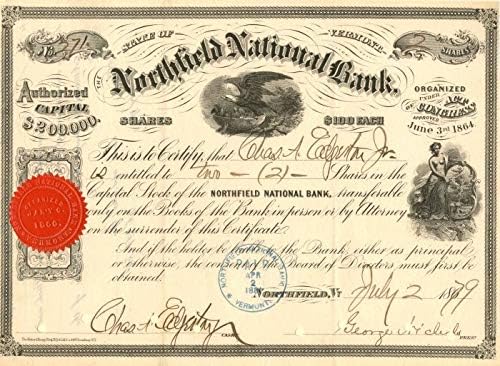 Northfield Ulusal Bankası - Hisse Senedi Sertifikası