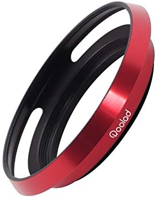 Roolad Metal Lens Hood DSLR ve Aynasız Fotoğraf Makinesi Lensi Korumak Aksesuarı Lens Kapağı (46mm, Kırmızı)
