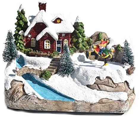 JKLL Noel Aydınlık Kar Evi, reçine Heykeli Noel Dekorasyon Noel Sahne Süsler Kapalı Süslemeleri ve Noel Köy Ekran