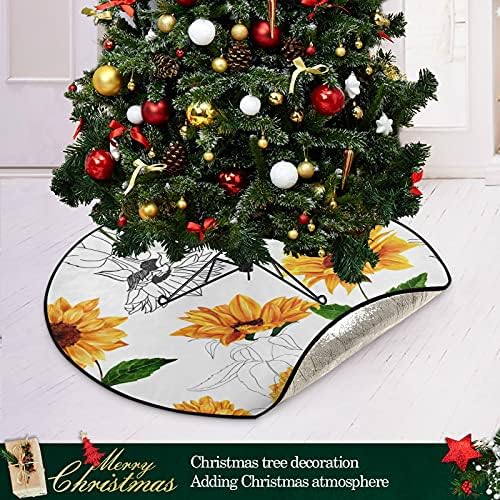 xıgua Noel Ağacı Mat Vintage Ayçiçeği Suluboya Noel Ağacı Standı Mat Noel Ağacı Etek Noel Tatil Ev Partisi Süslemeleri