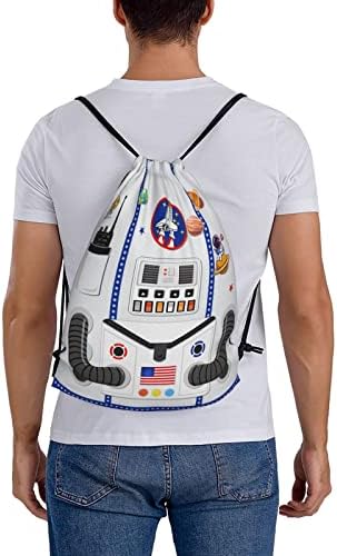 ARGISAA Uzay Galaxy Astronot Roket ipli sırt çantası Sırt Çantası Ayarlanabilir Hafif Spor İpli Çanta Spor ipli çanta