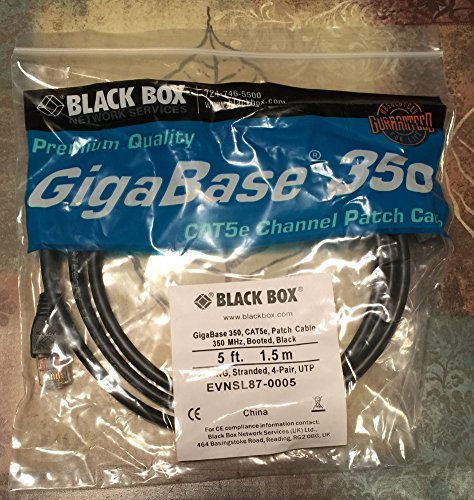Kara Kutu GigaBase 350, CAT5e, 5 ft, siyah