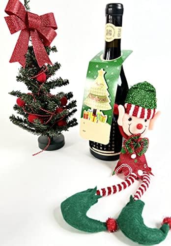 Noel şarap Şişesi Asılı Hediye Etiketleri (16 Etiketleri) 4 Çeşitli Stilleri