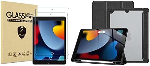 ProCase [2 Paket iPad 10.2 2021 2020 2019 Ekran Koruyucu Paketi ile iPad 10.2 2021 2020 2019 Kılıf ile kalemlik