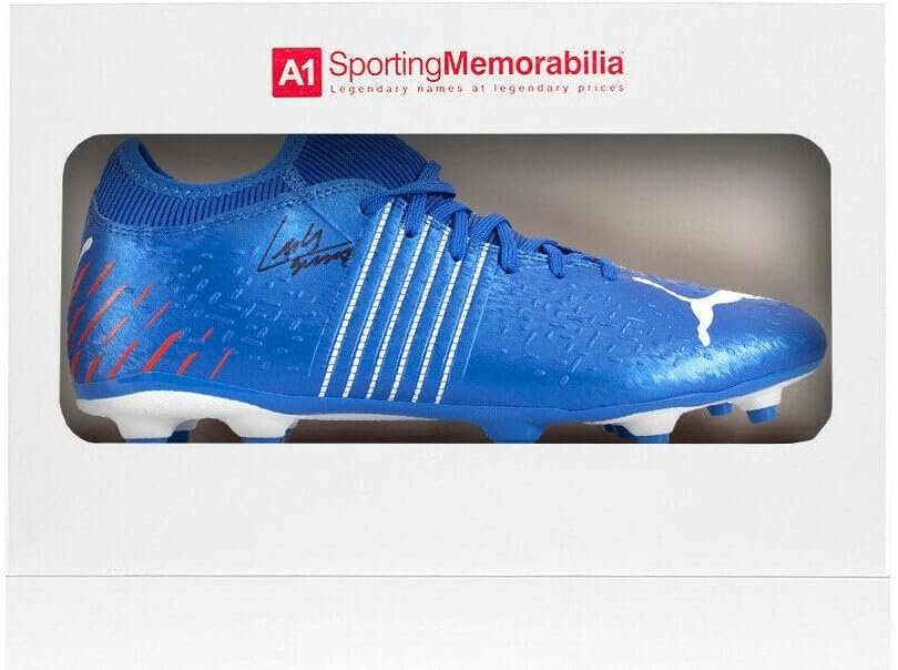Luis Suarez İmzalı Futbol Ayakkabısı-Puma, Mavi-Hediye Kutusu İmzalı Koç Boynuzu-İmzalı Futbol Kramponları