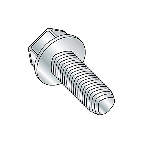 Küçük Parçalar 1410RW Çelik Dişli Haddeleme Vidası Metal, Çinko Kaplama, altıgen rondela Kafası, 1/4-20 Diş Boyutu,