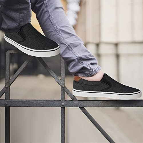 Erkek Siyah Klasik Düşük Üst Ayakkabı Tuval Moda Sneaker Yumuşak Taban ile rahat elbise Ayakkabı Erkekler için Rahat