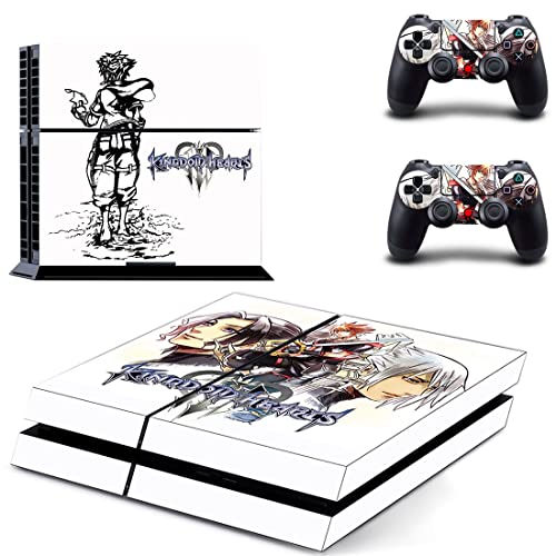 Oyun Sora Krallık Rol yapma PS4 veya PS5 Cilt Sticker Kalpler PlayStation 4 veya 5 Konsolu ve 2 Kontrolörleri Çıkartması