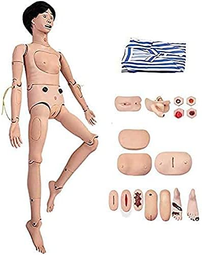 TAKESH PVC Hemşirelik Mankeni Hasta Bakımı Simülatörü Çok Fonksiyonlu İnsan Anatomik Modeli Hemşirelik Tıbbi Eğitim