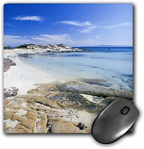3dRose LLC 8 x 8 x 0,25 Yunanistan Halkidiki Yarımadası Karydi Plajı Paul Hellander Mouse Pad (mp_81838_1)