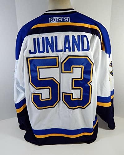 Louis Blues Jonas Junland 53 Oyun Kullanılmış Beyaz Forma DP12367 - Oyun Kullanılmış NHL Formaları