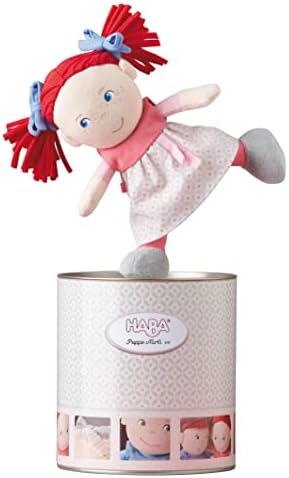 HABA Soft Doll Mirli 8 - 6 Ay ve Üzeri Yaşlar için Kırmızı Kuyruklu İlk Oyuncak Bebek.