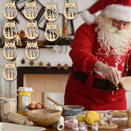 Kolye Asılı Kapı Parti Süslemeleri Ağacı Süsler Ahşap Noel noel dekorasyonları ve Asılı Noel Süs Kanca Uzun