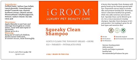 ıGroom Gıcırtılı Temiz Köpek Şampuanı, Lüks Evcil Hayvan Güzellik Bakımı, Yoğun Temizleme Gücü, Papatya Özleri Cildi