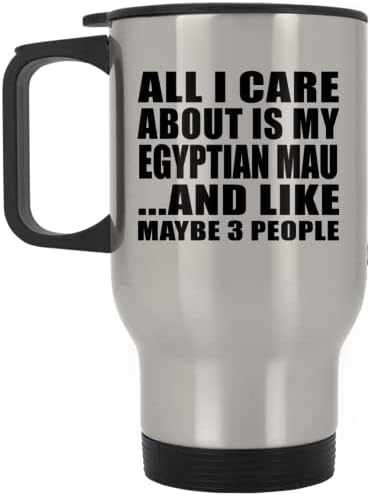 Designsify Tek Umursadığım Mısır Mau'm, Gümüş Seyahat Kupası 14oz Paslanmaz Çelik termos kupa, Doğum Günü Yıldönümü