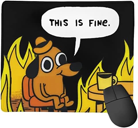Bu Güzel Köpek Yangın Komik Meme Mouse Pad Kaymaz Oyun Mouse Pad Dikişli Kenar Bilgisayar Pc Mousepad Kauçuk Taban