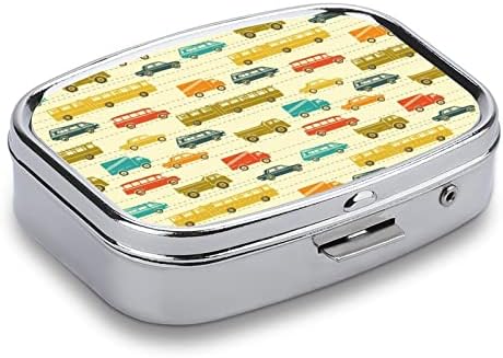 Hap Kutusu Renkli Arabalar Kare Şeklinde İlaç tablet kılıfı Taşınabilir Pillbox Vitamin Konteyner Organizatör Hap