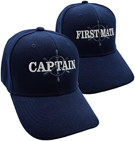 Kaptan ve First Mate Dümeni Eşleşen Beyzbol Şapkaları