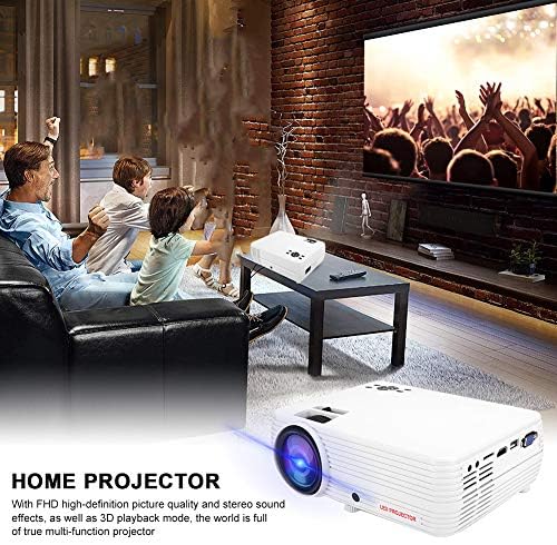 LED Projektör,Mini HD LED Dijital Projektör,Ev Sineması Film VideoAudio HDMI 3D Projektör,Dahili Stereo Hoparlörler,Destek