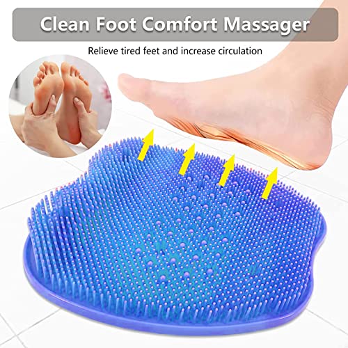 Duş ayak törpüleyici Mat Profesyonel PVC Banyo Ayak Masajı Temizleyici Ped Vantuz ile Yorgunluk Giderici Banyo Ayak