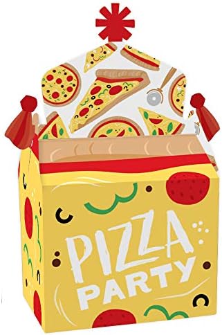 Büyük Mutluluk Noktası Pizza Partisi Zamanı-İkram Kutusu Parti Hediyeleri-Bebek Duşu veya Doğum Günü Partisi Goodie