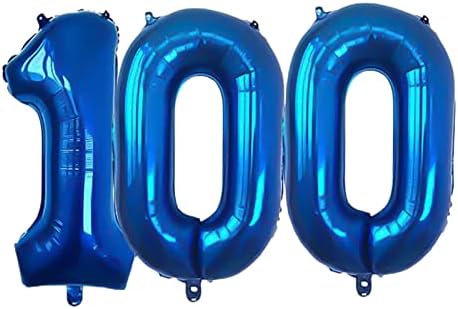 Sayı 100 Balonlar 32 inç Dijital Balon Alfabe 100 Doğum Günü Balonları Rakam 100 Helyum Balonları Doğum Günü Partisi
