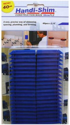 Handi-Shim, Mavi HS1440BL Plastik Yapı Şimleri / Ara Parçaları, 40 Paket, 1/4 İnç, 40