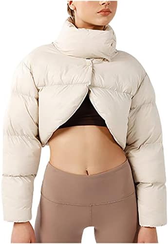 Seksi Mahsul balon ceket Kadınlar için Yüksek Boyun hafif uzun kaban Ceketler Yastıklı Omuz Silkme Üstleri Moda Streetwear