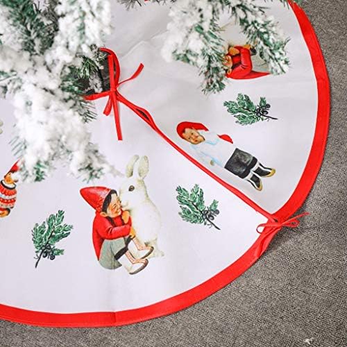 GYH Noel Ağacı Etekler Noel Ağacı Etek, 90 cm Yuvarlak Kapalı ve Açık halı yer matı, Yeni Yıl Partisi Dekorasyon için