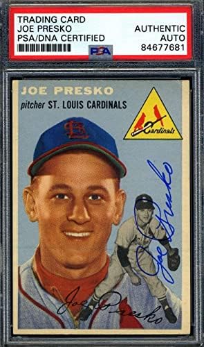 Joe Presko PSA DNA İmzalı 1954 Topps İmzalı-Beyzbol Slabbed İmzalı Kartlar