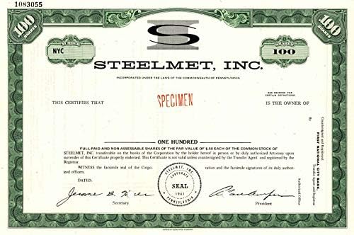 Steelmet, Inc. - Stok Sertifikası
