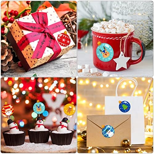 FLYAB 36 pcs Noel Süs Topu Çıkartmalar noel hediyesi Etiketleri Çıkartmalar Noel Etiketleri Çıkartmalar Zarf Mühürler