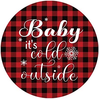 50 ADET Bebek Soğuk Dışında Kırmızı Ekose 1.5 Yuvarlak Çıkartmalar Etiketleri Noel Mühürler Zarf Şişe Dizüstü Tatil