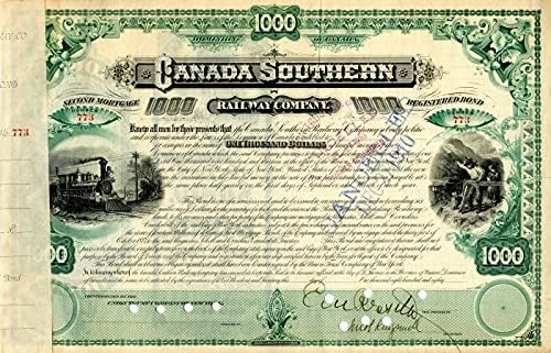 Kanada Güney Demiryolu A. Ş. - 1000 Dolarlık Tahvil
