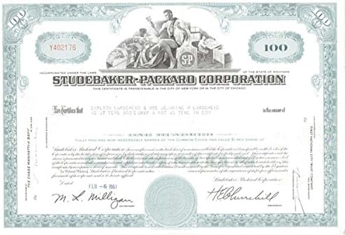 Studebaker-Packard Corporation - Hisse Senedi Sertifikası