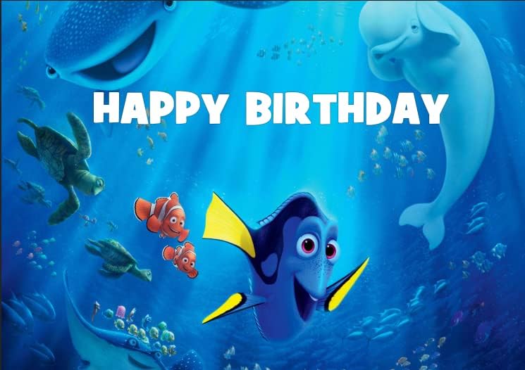 Finding Nemo Zemin 5x3 Vinil Finding Dory Mutlu Doğum Günü Arka Plan İlk Doğum Günü Deniz Altında Finding Nemo 1st