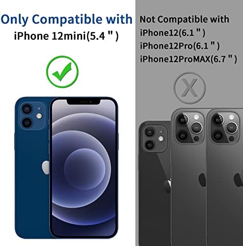 Firioeu HD Ekran Koruyucu iPhone 12 mini Kamera Lens Koruyucu (2+1 Paket), 9H Sertlik Tam Kenar Kapsama Temperli Cam,