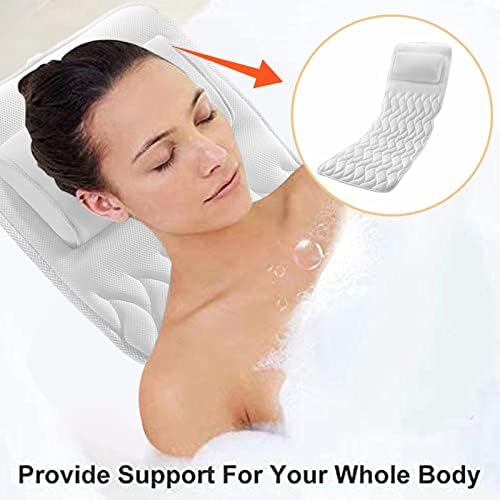 Banyo Yastığı,Küvet için Ergonomik Banyo Yastıkları, Boyun ve Sırt Desteği için Rahatlatıcı Banyo Yastıkları,Kafalık