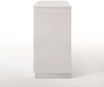 Bishilin Çekmece Beyaz, yatak Odası Dresser 6 Çekmece Beyaz Modern Dolap Koridor Ofis Oturma Odası için 63'L X 18'W