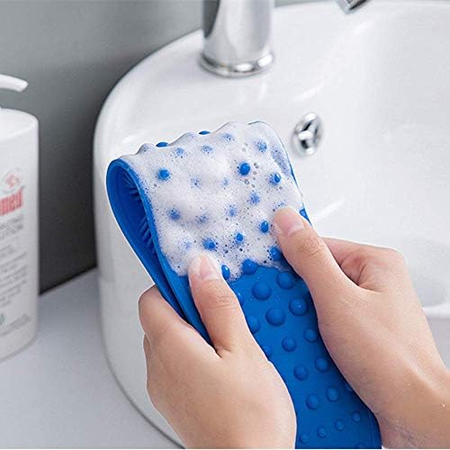 DQZ 2 Pcs Silikon Banyo Vücut Geri Scrubber, Eksfoliye Azgın Kir, Geri Çekilebilir Banyo bar derin temizleme fırçası,