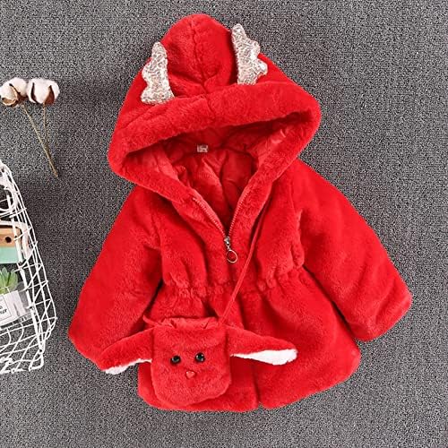 Toddler Polar Ceket Ceket Zip Giysi + Çanta Kış Up Karikatür Çocuk Mont Kız manto askısı Raf Duvar Montaj