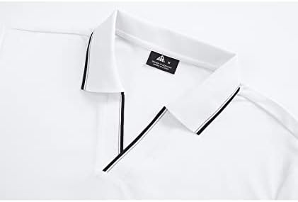 V VALANCH Golf polo gömlekler Erkekler için Kısa Kollu Nem Esneklik Yaz Rahat Yakalı Gömlek Tenis Polo