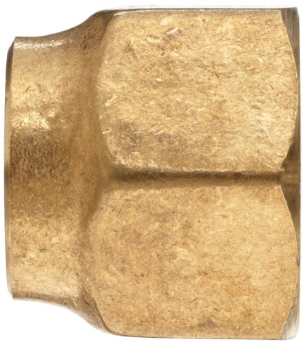 Anderson Metals-54018-06 Pirinç Boru Bağlantısı, Kısa Dövme Parlama Somunu, 3/8 Boru OD
