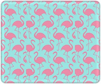Pembe Flamingo Mouse Pad Dikişli Kenarları ve Kaymaz Kauçuk Taban Dizüstü Bilgisayarlar için Oyun Ofis veya Ev