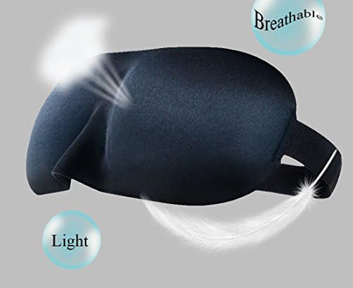 Uyku Maskesi, 2 paket Hafif ve Rahat Süper Yumuşak Büyük Ayarlanabilir 3D Konturlu Göz Maskeleri Uyku, Seyahat, vardiyalı