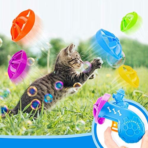 18 Adet Kedi Getirme Oyuncağı-Kedi Parçaları Kedi Oyuncağı-Eğlenceli İnteraktif Oyun Seviyeleri-5 Renkli Uçan Pervaneli