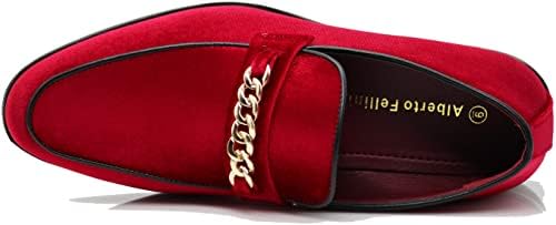 Enzo Romeo Plum05 erkek elbise loafer'lar elastik Slip on toka ile moda ayakkabılar