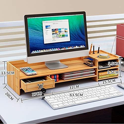 Laptop standı, Ahşap monitör stant tv PC Dizüstü Bilgisayar Ekran Yükseltici Masası Masaüstü Monitör Standı Masası