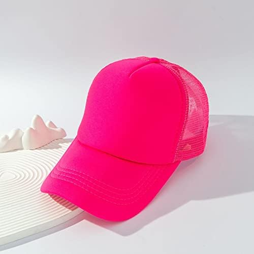 Unisex beyzbol şapkası s Örgü Geri Düz baba şapkası Yetişkin Ayarlanabilir Düşük Profilli Egzersiz Spor beyzbol şapkası